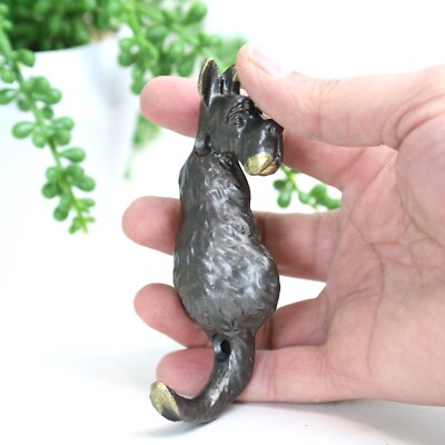 Gusseisen Haken Rustikal Vintage Scottie Hundeschwanz Haken Leinen Garderobenschlüssel Wandhänger