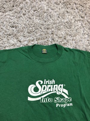 VINTAGE 80s Irish Spring T Shirt Adult Large Green Advertisement Usa Made  Mens | eBay