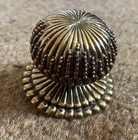 Art Deco 1 1/4" Diameter Solid Brass Small Domed Knob with Matching Back A/B — photo 2