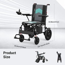 Foldable Intelligent Electric Power Mobility Wheelchairs Chair For All Terrain