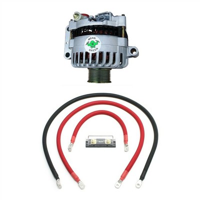 Mean Green High Output Alternator W/ Basic Wiring For 06-07 Ford 6.0 Powerstroke