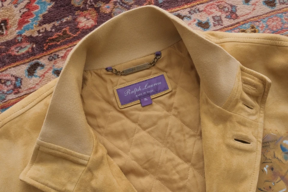 Chaqueta Hayworth de gamuza pintada a mano Purple Label RL Ralph Lauren talla XL Foto 4 de 4