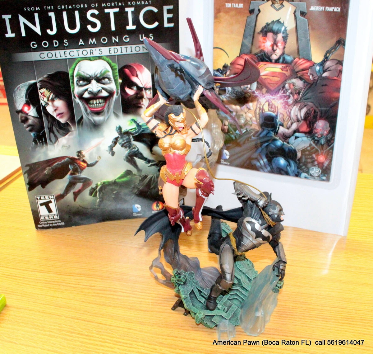 Injustice Gods Among Us Collector s Edition Xbox 360 Statue Comic Game READ