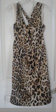 Lauren by Ralph Lauren Animal Print Halter Dress Size 2 sexy cocktail formal