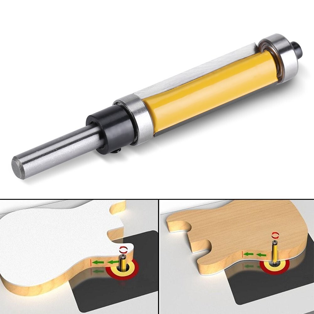 HOHXEN Fraise à Copier Router Bit 1/2'' Shank Top & Bottom Bearing - Outil Menuiserie Bois
