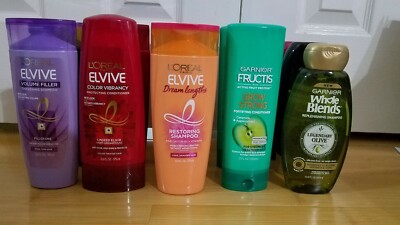 Wholesale LOT of 10 L'oreal/Garnier/Whole Blend Shampoo/Conditioner 12-12.6 oz
