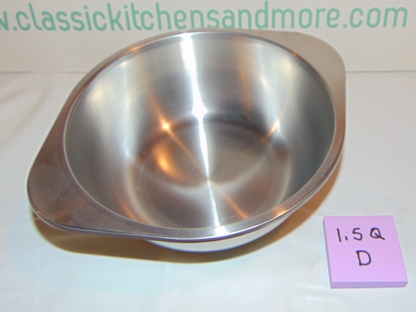 Refurbished Revere Ware 1 1/2 Quart Stainless Steel Double Boiler