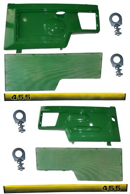 LH/RH Side Panel/Screen/Sticker/Clip AM128982 AM128983Fits John Deere 455 LOW SN