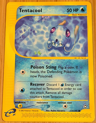 Tentacool # 113/147 (Tentacha) Common aus Aquapolis 2003 Englisch Mint Vintage