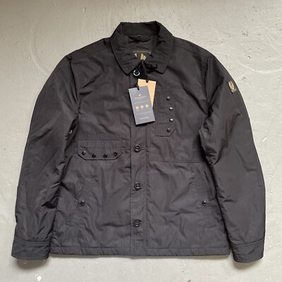 Belstaff Ripple Shell Deck Jacket Black Men s Large NWT
