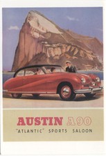 Austin A90 Atlantic Sports Saloon MODERN postcard issued by Mayfair
