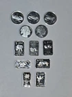 Mixed Lot Of Fractional .999 Fine Silver  1gram x 12