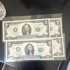 Uncirculated Consecutive 4-2$ bills,GREAT condition of 4 US $2 Federal Reserve — photo 1