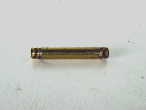 2 LOT Brass Nipple 3/8" x 3-1/2" THREADED NPT PIPE FITTING NEW (44)