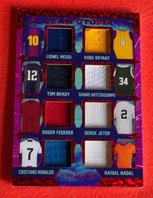 Lionel Messi JERSEY Card #2/45 Kobe Bryant Tom Brady DEREK JETER Giannis RONALDO