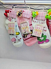 Vtg Pom Pom Heads Socks 8 Pairs New w Tag's