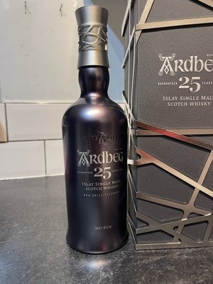 Ardbeg 25 Year Old   Empty Bottle with Original Presentation Box   Ultra Rare
