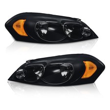 for Chevy Monte Carlo Impala 2006 2016 Headlights Smoky Lens Black Housing