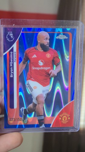 2026 Topps Chrome Premier League Bryan Mbeumo Blue RayWave Refractor #23/150 NM