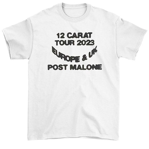 Men's Post Malone Spotlight 2023 Tour T-shirt Medium White