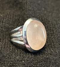 Pink Rose Quartz Ring Sz 7