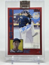 2019 Topps Clearly Authentic Blake Snell 1984 Throwback Autographs Red/50