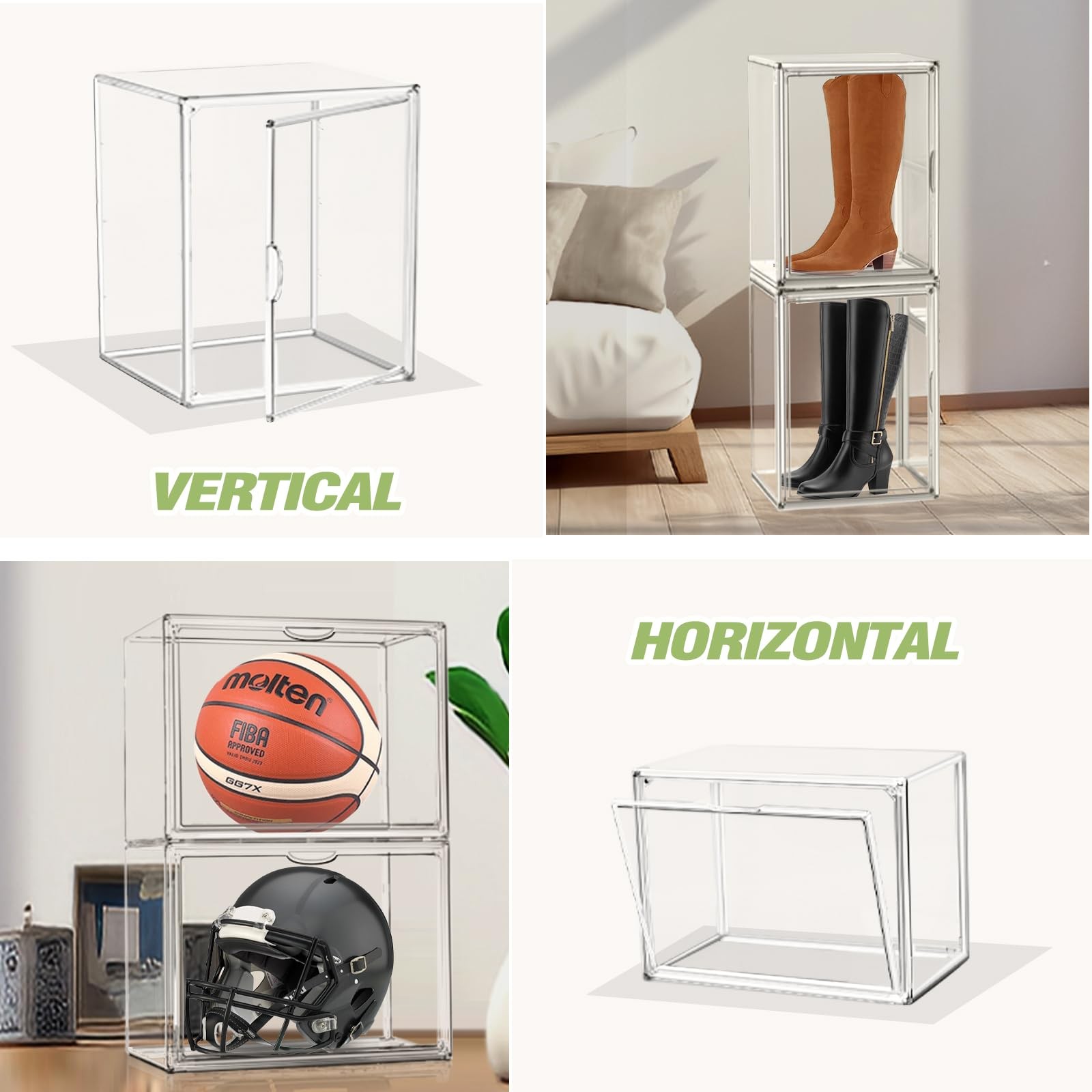 XXX-Large Extra Large Acrylic Display Case Transparent Sneaker Shoe Organizer...