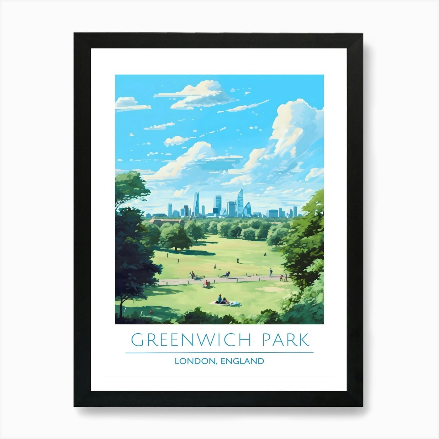 Greenwich Park London Art Print Framed Wall Art Poster Canvas Print Picture