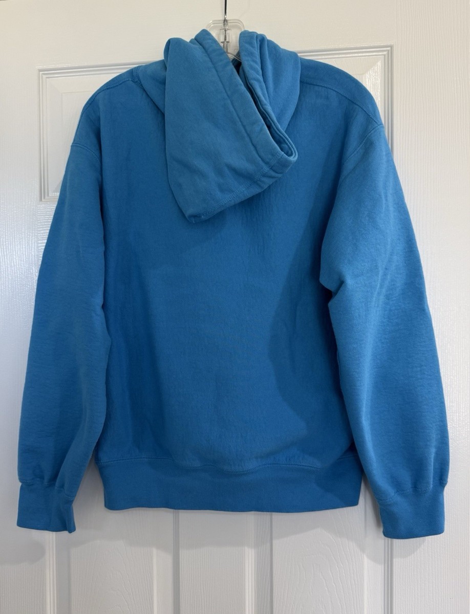 Supreme Box Logo Hooded Sweatshirt Cyan Blue Size Small Worn Once