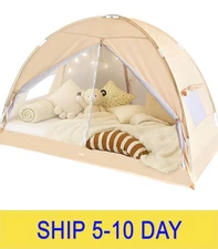 LEEDOR Bed Canopy for Kids/Adults,Mosquito Net & Privacy Tent 2-in-1 Bed Tent,Ai