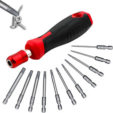 12 Pcs Torx Head Screwdriver Bit Set – Security Star T6–T40, 1/4" Hex Shank