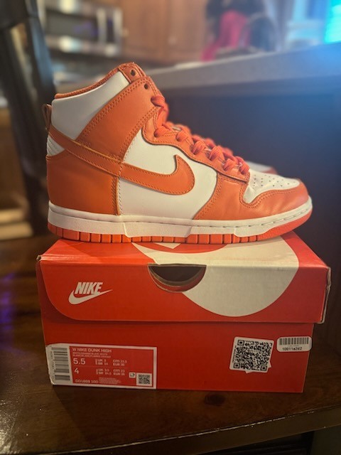 Nike Dunk High White/Orange Blaze - image 2