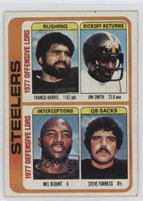 1978 Topps Team Checklist Franco Harris Jim Smith Mel Blount Steve Furness sq1