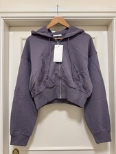 Cropped Zip-Up Hoodie Purple | Size L | Brand New With Tags