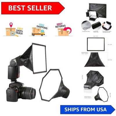 Collapsible Flash Diffuser Softbox Kit - Perfect for Canon & Nikon Cameras
