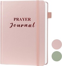 Prayer Journal For Woman - Bible Journal With Prompts Verse  Scripture Pink