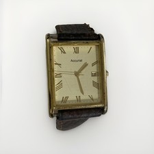 Accurist MS407 Gold Plated Unisex Watch Date 12 Hour Quartz New Battery