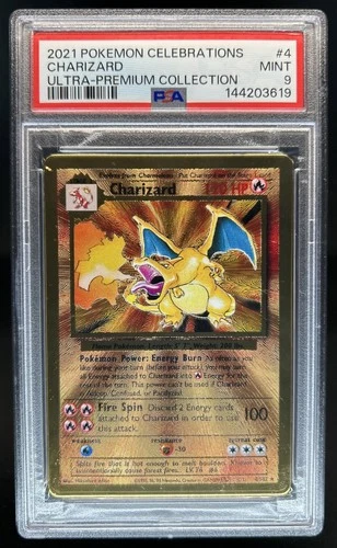 2021 Pokemon Celebrations UPC Charizard Metal #4 PSA 9