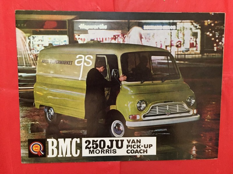 1968 BMC "MORRIS '250 JU' - PICKUP / COACH / VAN" British Truck Van Brochure