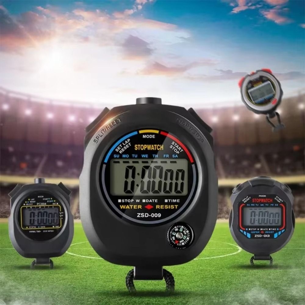 Large Display Sport Stopwatch Handheld Chronograph Timer  Track Field