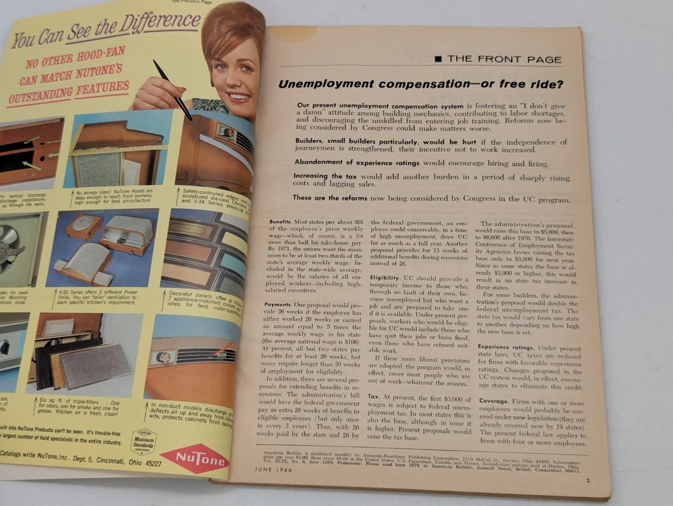 1966 American Builder Magazine June Remodeling Market Mid-Century MCM Blueprints - Image 4 of 4