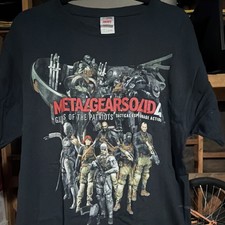 Vintage Y2K Metal Gear Solid 4 Solid Snake Black Men's Large 