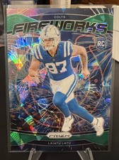 2024 Panini Prizm - Fireworks Laiatu Latu #17 Green Ice Prizm (RC)