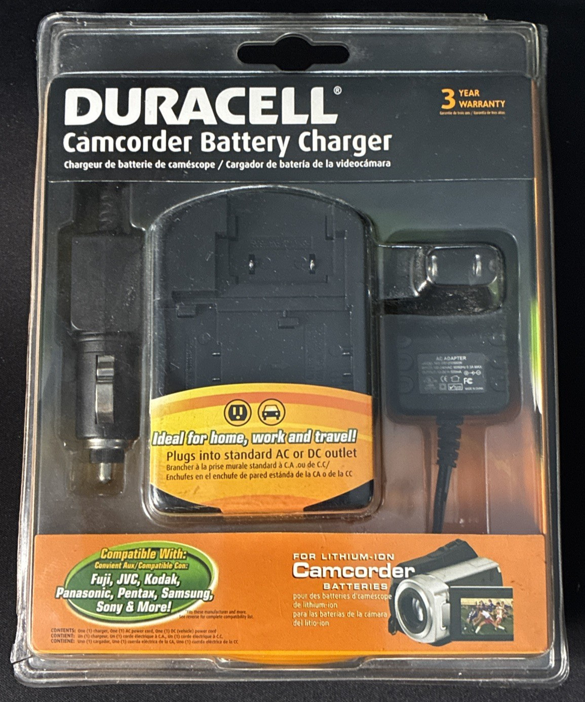 Duracell Camcorder Battery Charger for Sony JVC Panasonic + More-image