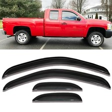 Side Window Visors rain Compatible with Silverado/Sierra Extended 2007-14