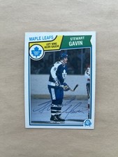 1983-84 O-Pee -Chee #331 Toronto Maple Leafs Stewart Gavin Autograph NRMT.