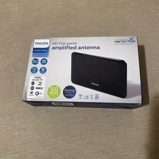 Philips HD Flat Panel Amplified Antenna, 50 Mile Range, 4K 1080p Ready