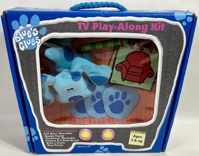 vintage 1998 plush BLUES CLUES Eden TV PLAY-ALONG KIT factory sealed MIB 5pix