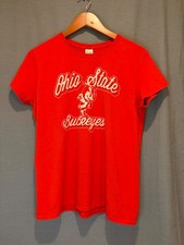 Ohio State T-Shirt Buckeyes Brutus Mascot Graphic Womens Large Red