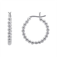 Kugel Creolen Breit 925 Silber 25Mm Saddleback - Silverly